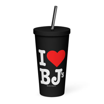 I Love BJ's Insulated Tumbler with a Straw