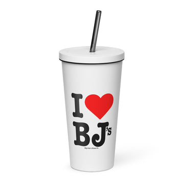 I Love BJ's Insulated Tumbler with a Straw